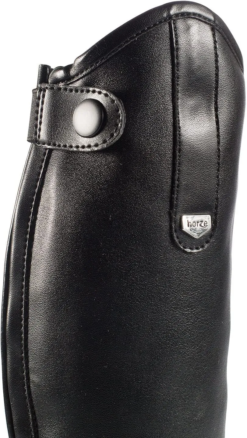 HORZE Rover Kids' Tall Field Boots, Starter Horse Riding Boots with Stretchy Easy-Fit Synthetic Leather and Rear Zipper