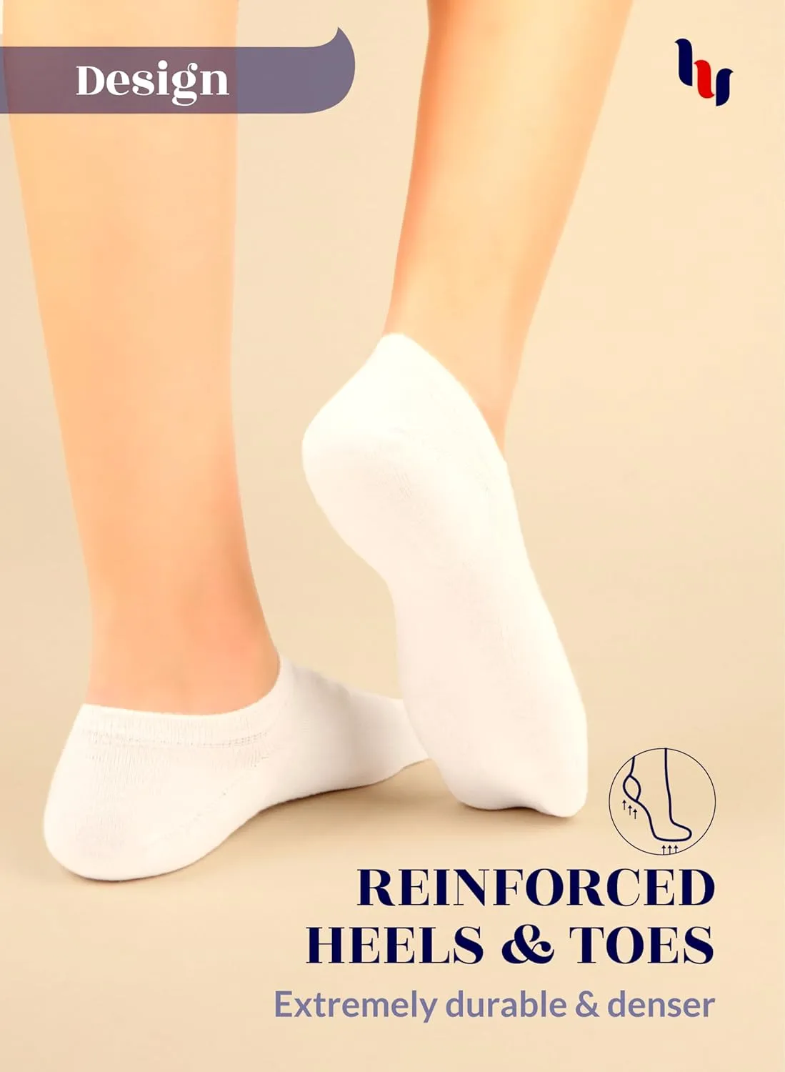 Hugh Ugoli Women Bamboo No Show Socks, Non Slip Invisible Liner,Soft, Thin Low Cut Socks, Seamless Toe, 6-12 Pairs