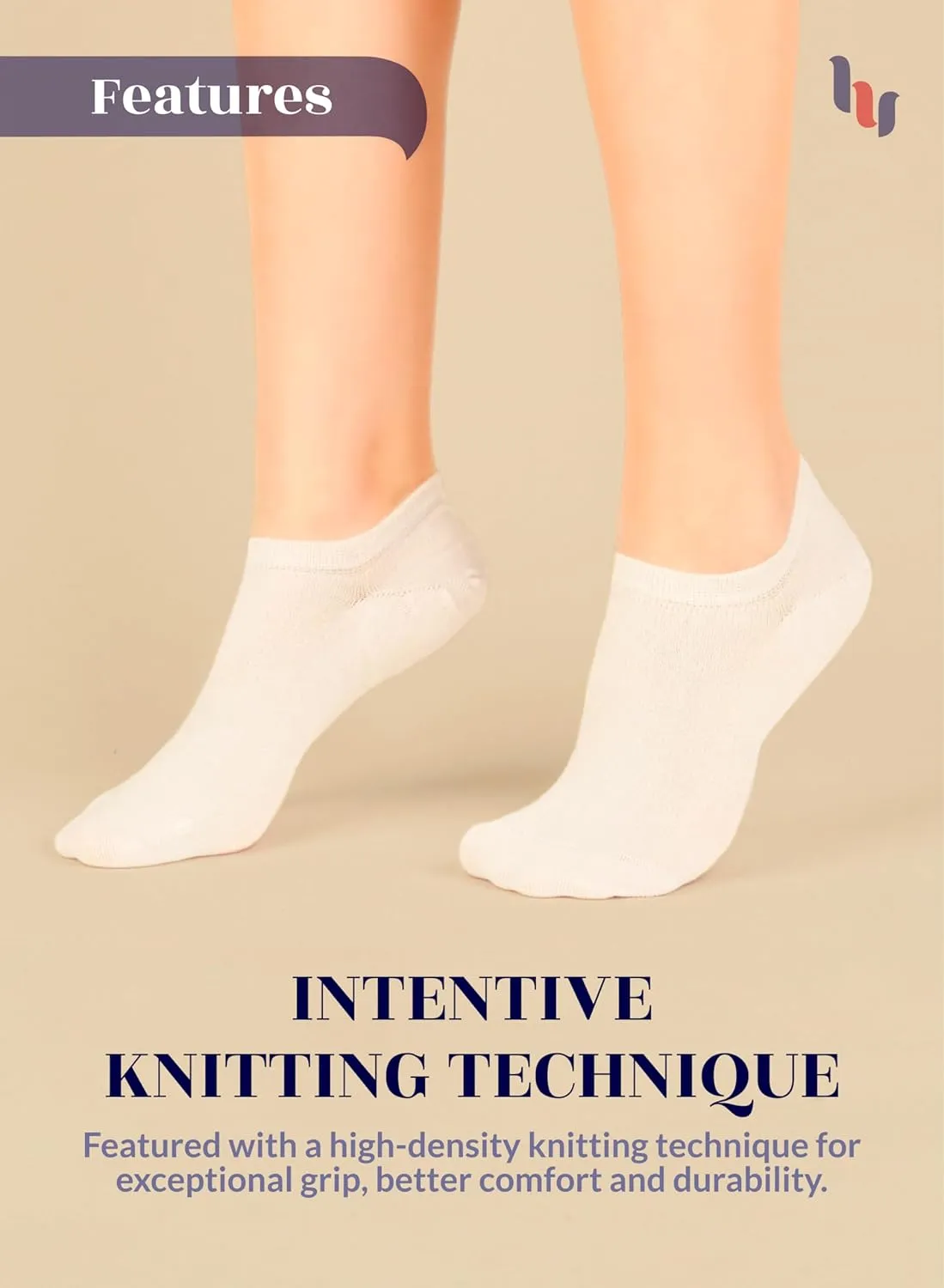 Hugh Ugoli Women Bamboo No Show Socks, Non Slip Invisible Liner,Soft, Thin Low Cut Socks, Seamless Toe, 6-12 Pairs