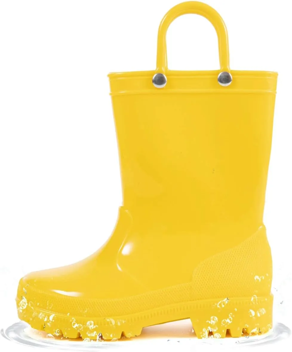 HugRain Toddler Kids Lightweight Adorable Rain Boots