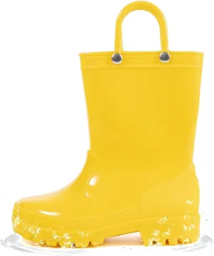 HugRain Toddler Kids Lightweight Adorable Rain Boots
