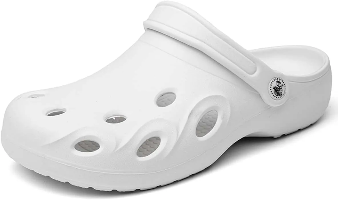 HYDLONGR Women's Summer Light Weight Breathable Quick-Drying Flat Garden Sandals Beach Slippers Clogs Mules Shoes