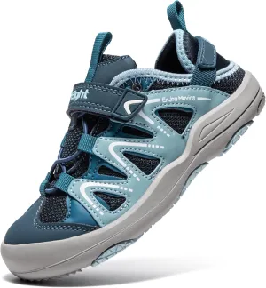 i78 Low Top Kids Boys Sports Hiking Shoes Breathable Synthetic Leather Sneakers Non-Slip Lightweight for Outdoor Running Trekking Trail Walking