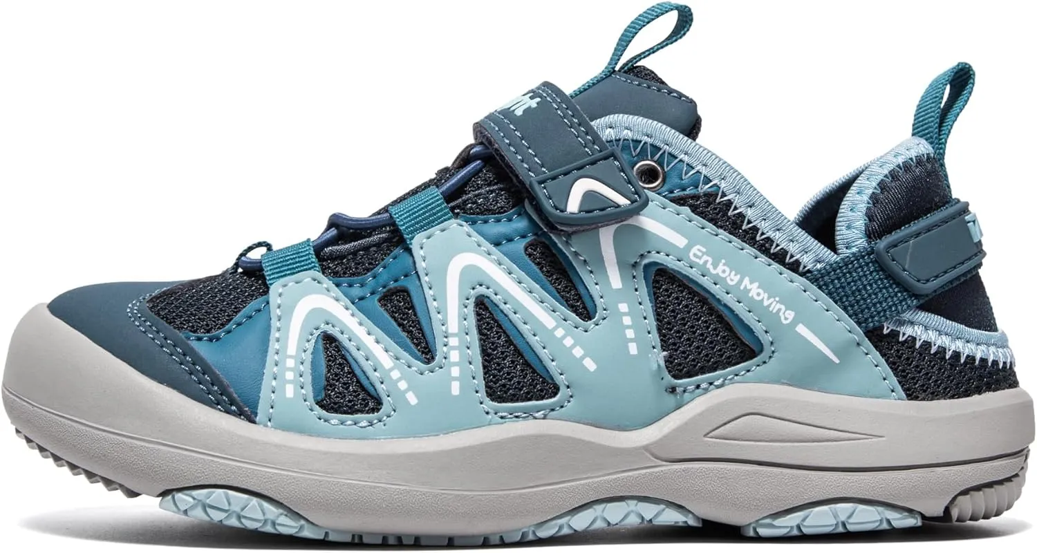 i78 Low Top Kids Boys Sports Hiking Shoes Breathable Synthetic Leather Sneakers Non-Slip Lightweight for Outdoor Running Trekking Trail Walking