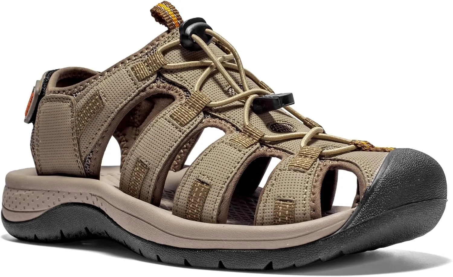 i78 Mens Athletic Hiking Sandals Closed Toe Outdoor Sport Sandals for Trail Beach Walking Waterproof Lightweight Casual