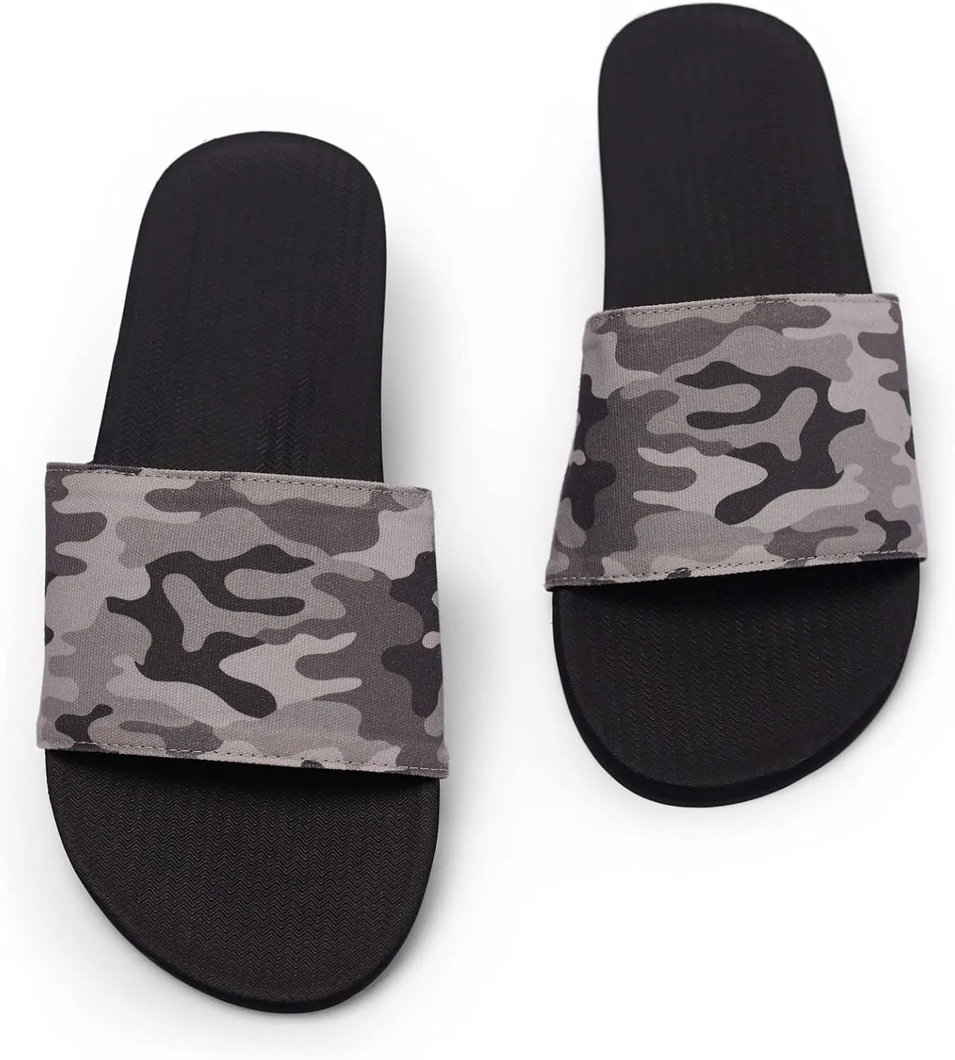 Indosole 2022 Edition Men's ESSNTLS Vegan All-Terrain Slides, Improved Comfort [Reused Tire Sole, Natural Rubber Footbed, Arch Support, Microfiber Lined ENVRO Strap, Waterproof]