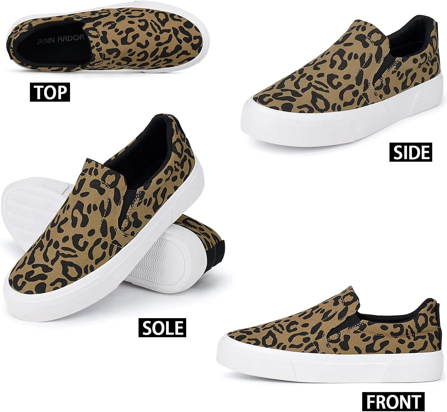JENN ARDOR Slip On Sneakers Women Comfortable Walking Slip On Shoes Women Memory Foam Womens Fashion Loafers for Women Casual Shoes for Women Flats