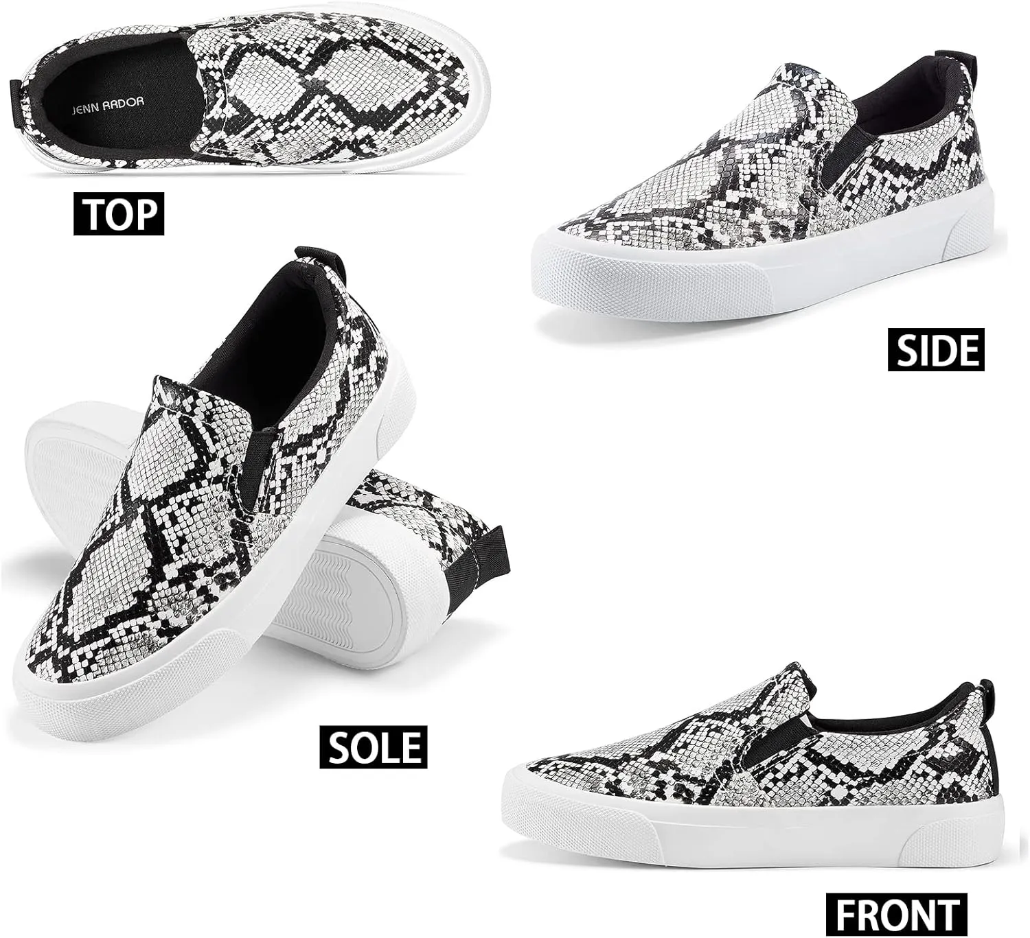 JENN ARDOR Slip On Sneakers Women Comfortable Walking Slip On Shoes Women Memory Foam Womens Fashion Loafers for Women Casual Shoes for Women Flats