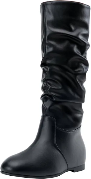 Jeossy Women's 941 Knee High Boots, Falt Slouch Boots, Tall Fall Boots Pull on