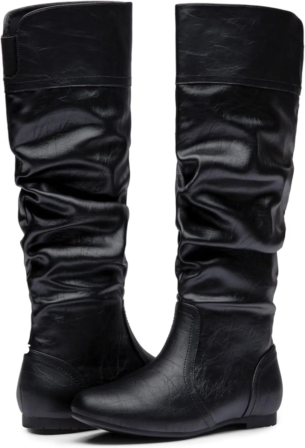 Jeossy Women's 9601 Knee High Boots Tall Slouch Boots with Inside Zipper