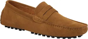 JIONS Mens Driving Penny Loafers Suede Moccasins Slip On Casual Dress Boat Shoes