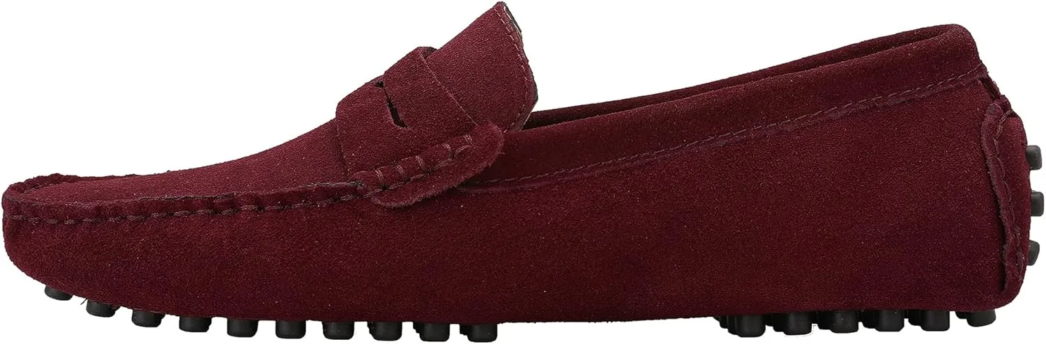 JIONS Mens Driving Penny Loafers Suede Moccasins Slip On Casual Dress Boat Shoes