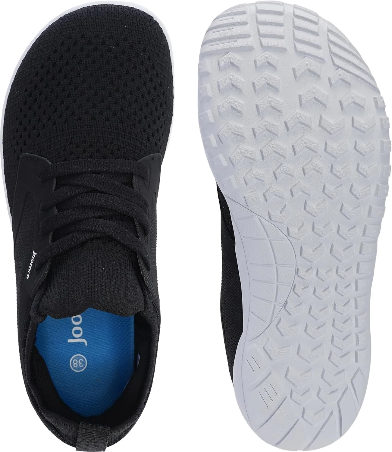 Joomra Women's Wide Minimalist Barefoot Shoes | Wide Toe Box Fashion Sneakers | Zero Drop Grippy Sole