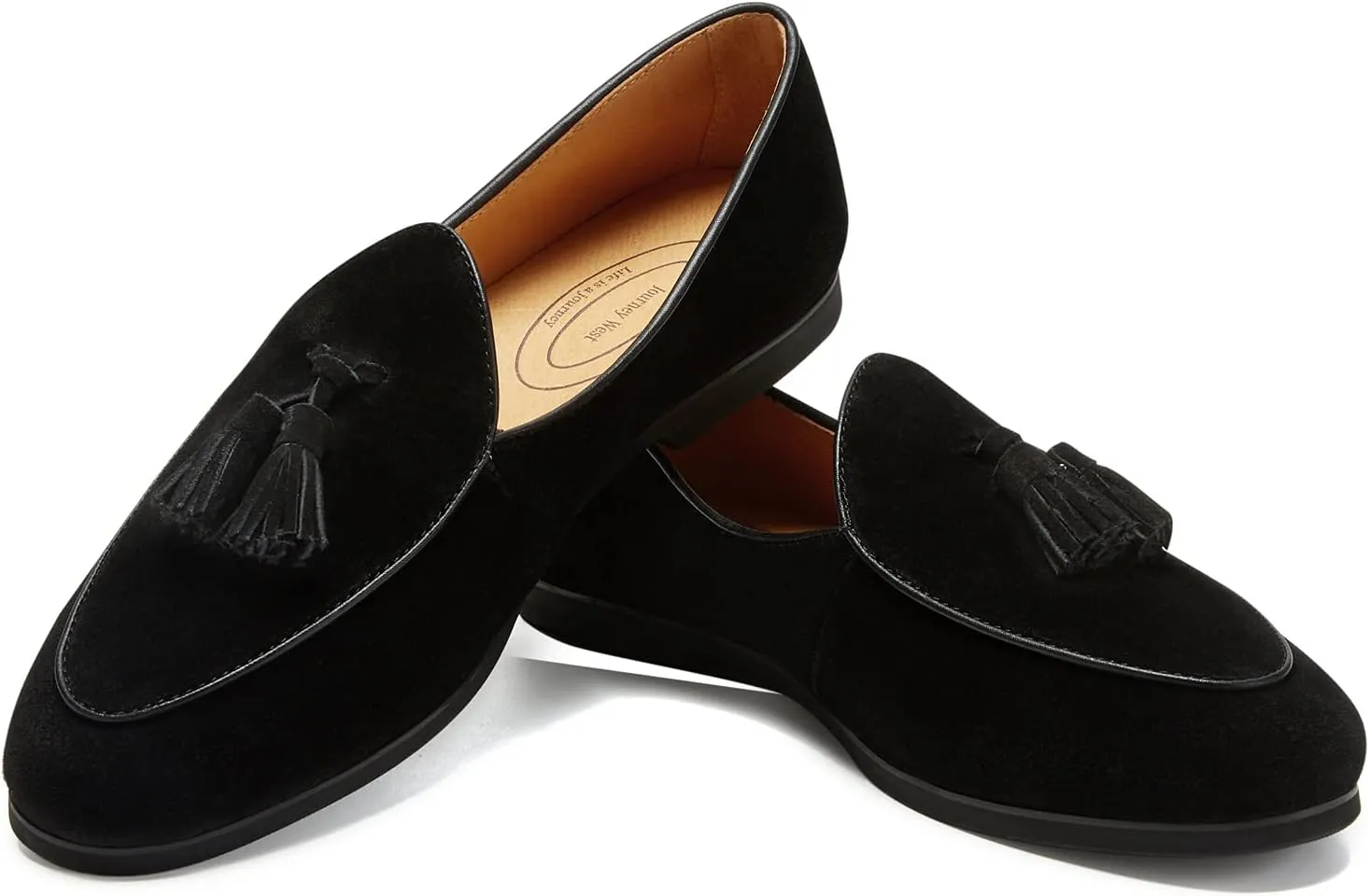 Journey West Men's Vintage Loafers for Men Belgian Loafers Slip-on Loafer Penny Loafer Casual Loafers