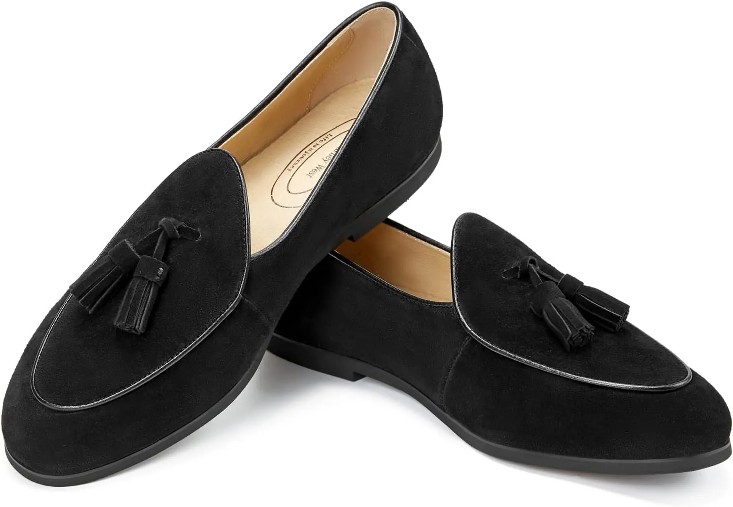 Journey West Men's Vintage Loafers for Men Belgian Loafers Slip-on Loafer Penny Loafer Casual Loafers