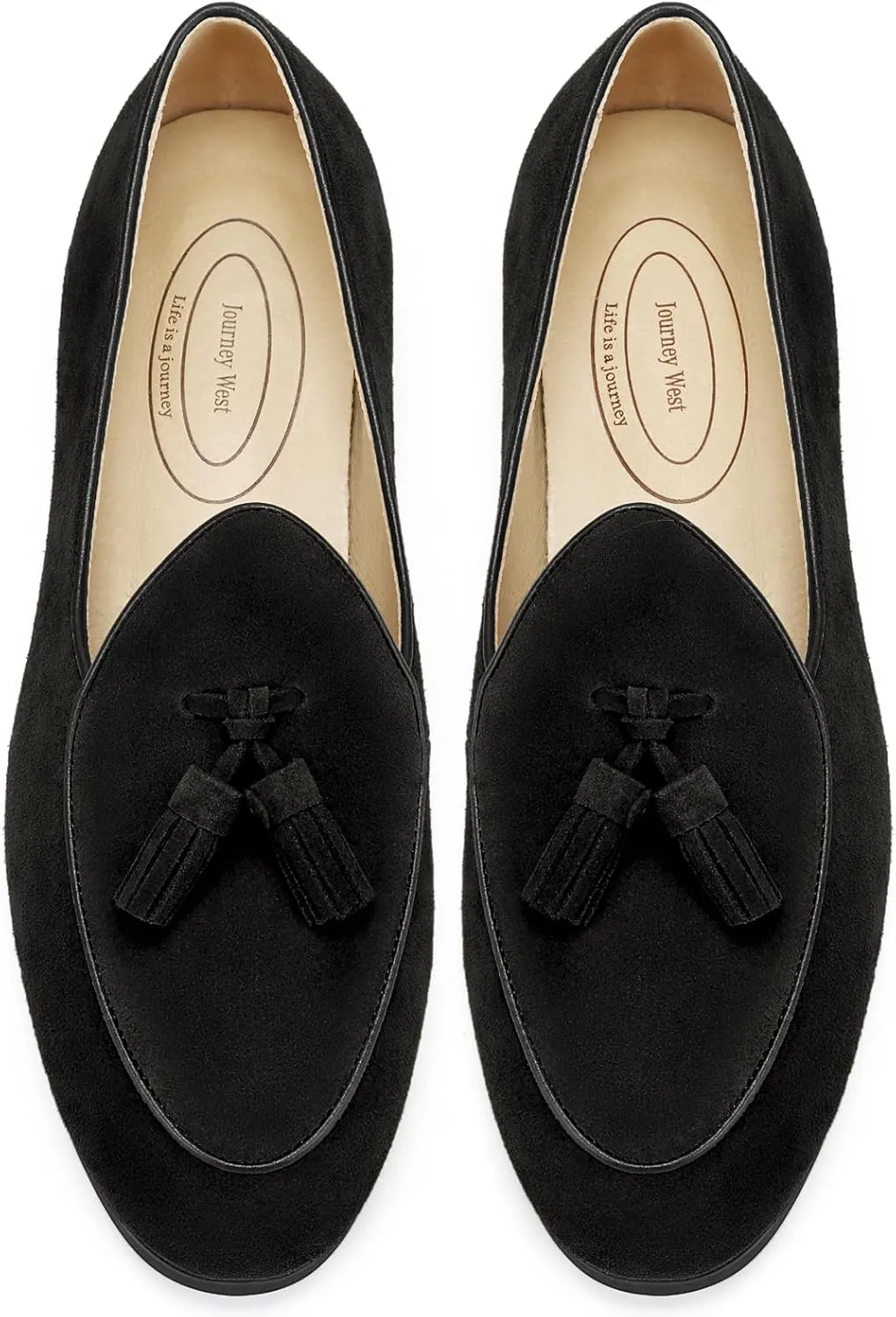 Journey West Men's Vintage Loafers for Men Belgian Loafers Slip-on Loafer Penny Loafer Casual Loafers
