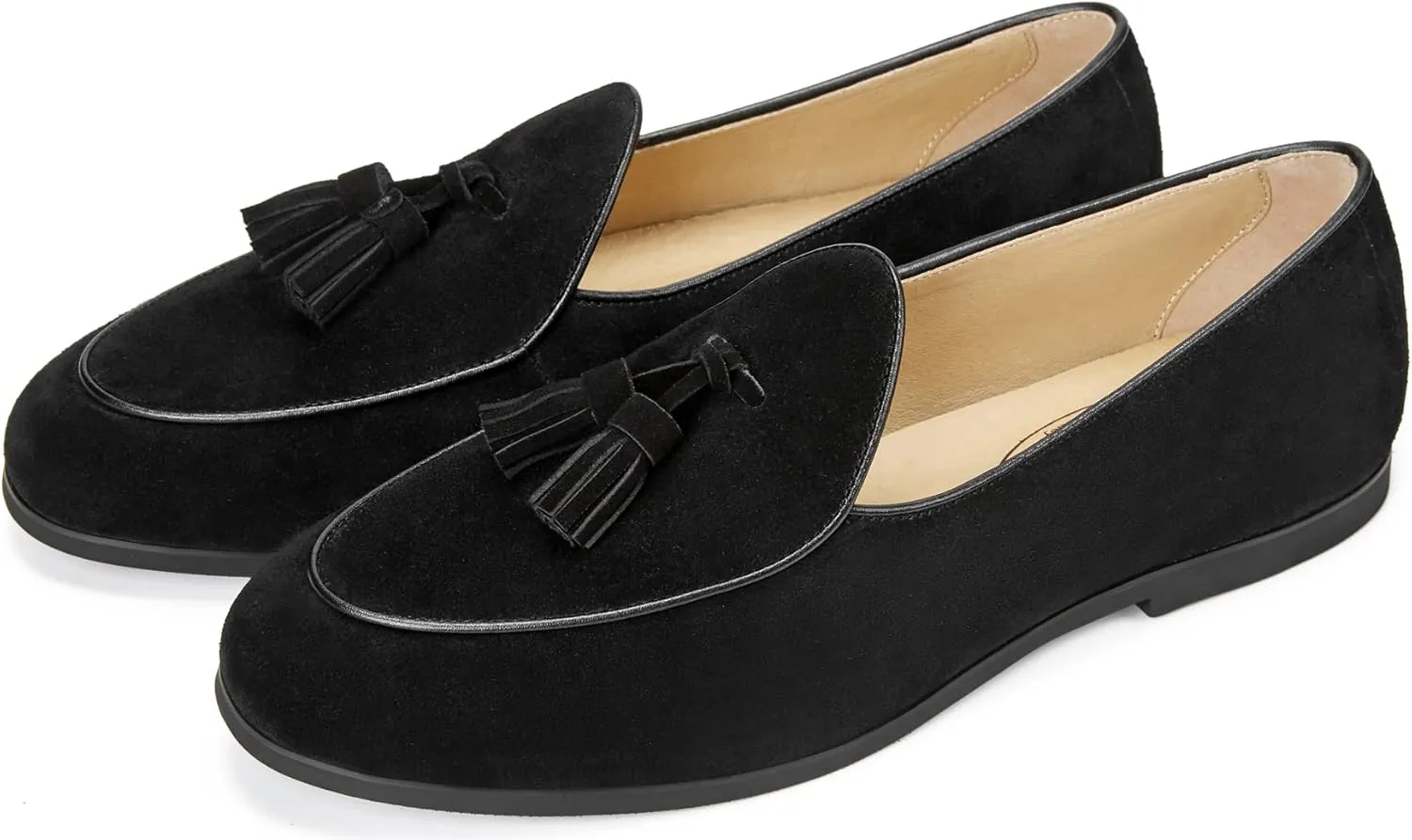 Journey West Men's Vintage Loafers for Men Belgian Loafers Slip-on Loafer Penny Loafer Casual Loafers