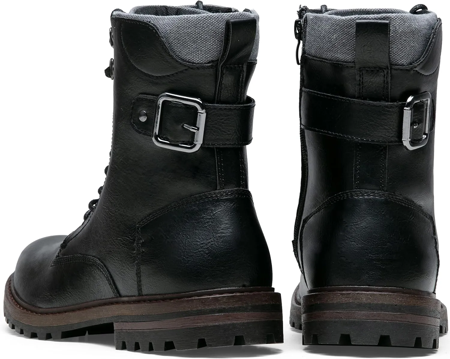 Jousen Boots for Men Casual Dress Retro Lace Up Motorcycle Boots