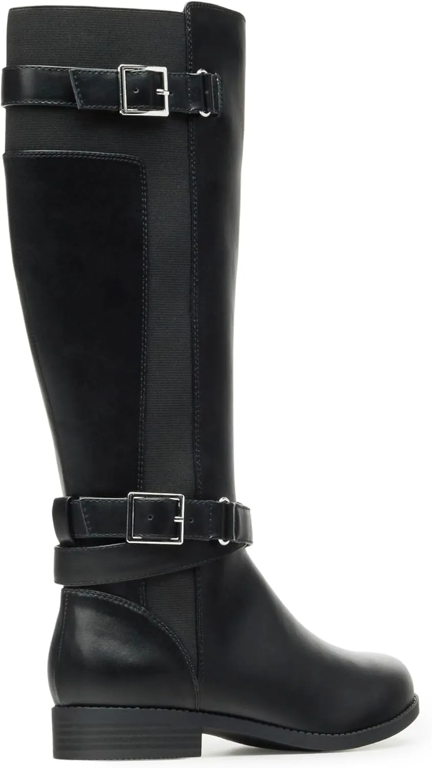 JustFab Noel Flat Boots for Women - Women's Boots, Riding Boots, Knee High Boots for Women, Womens Boots & Booties - Casual Boots for Women