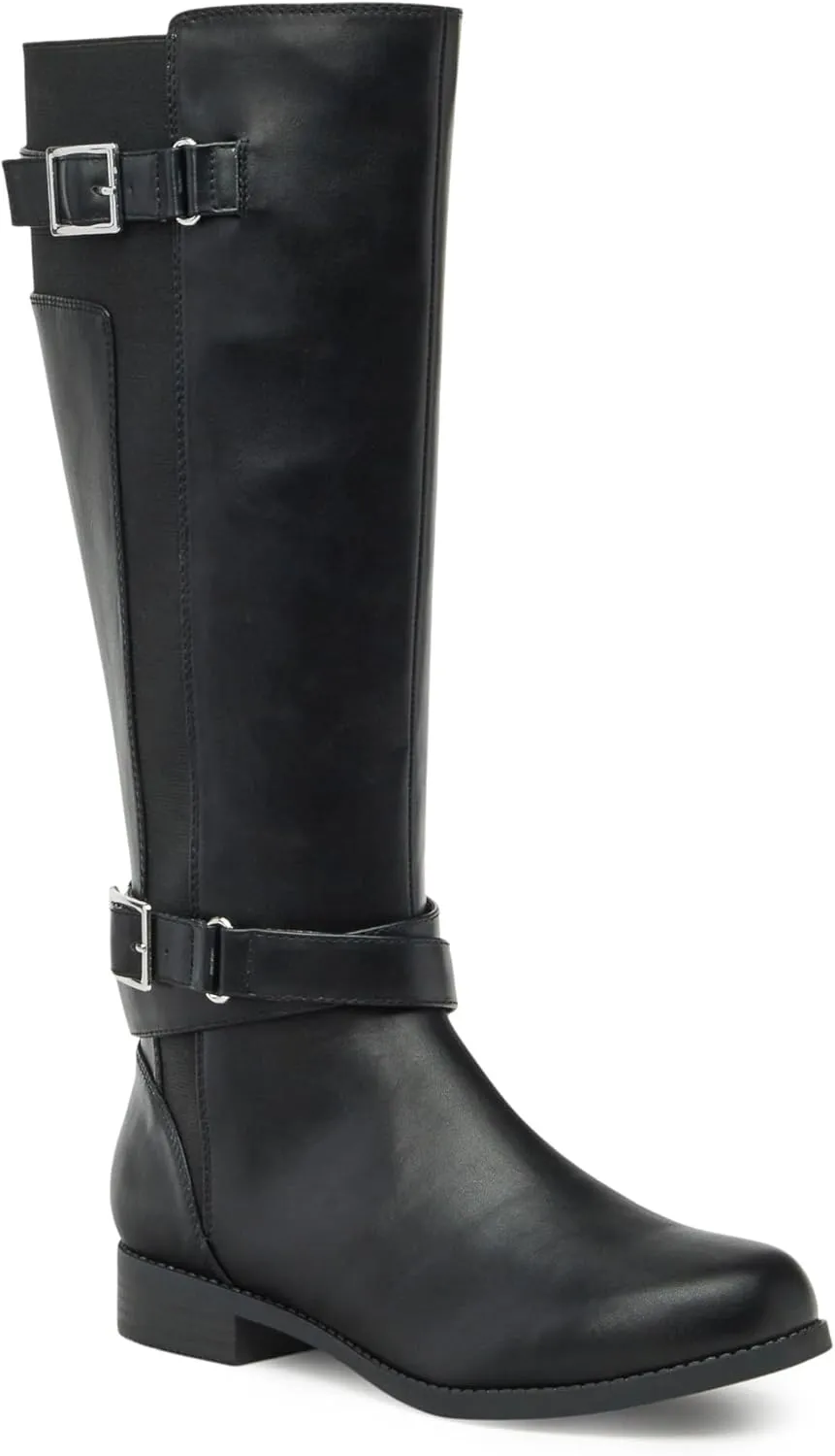 JustFab Noel Flat Boots for Women - Women's Boots, Riding Boots, Knee High Boots for Women, Womens Boots & Booties - Casual Boots for Women