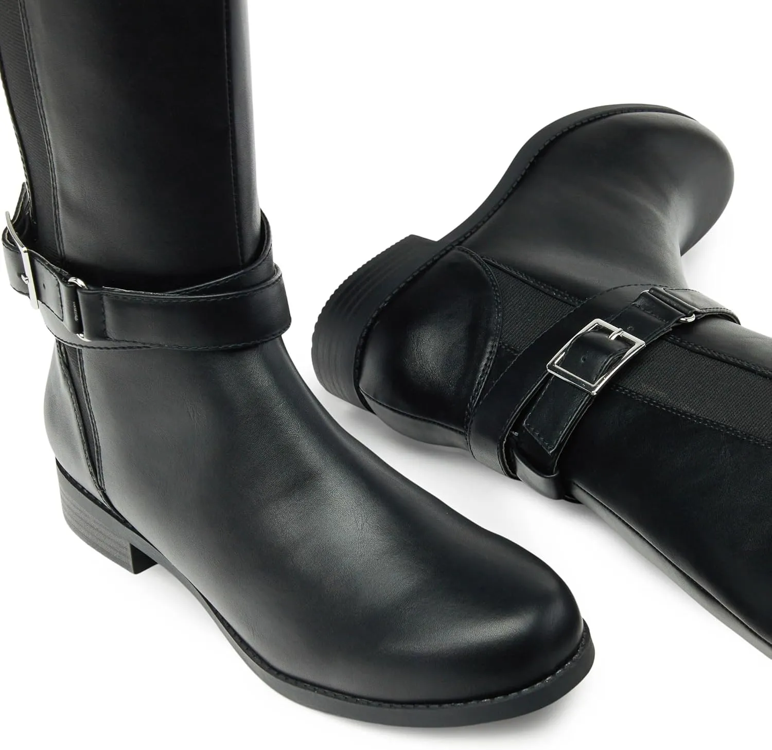 JustFab Noel Flat Boots for Women - Women's Boots, Riding Boots, Knee High Boots for Women, Womens Boots & Booties - Casual Boots for Women