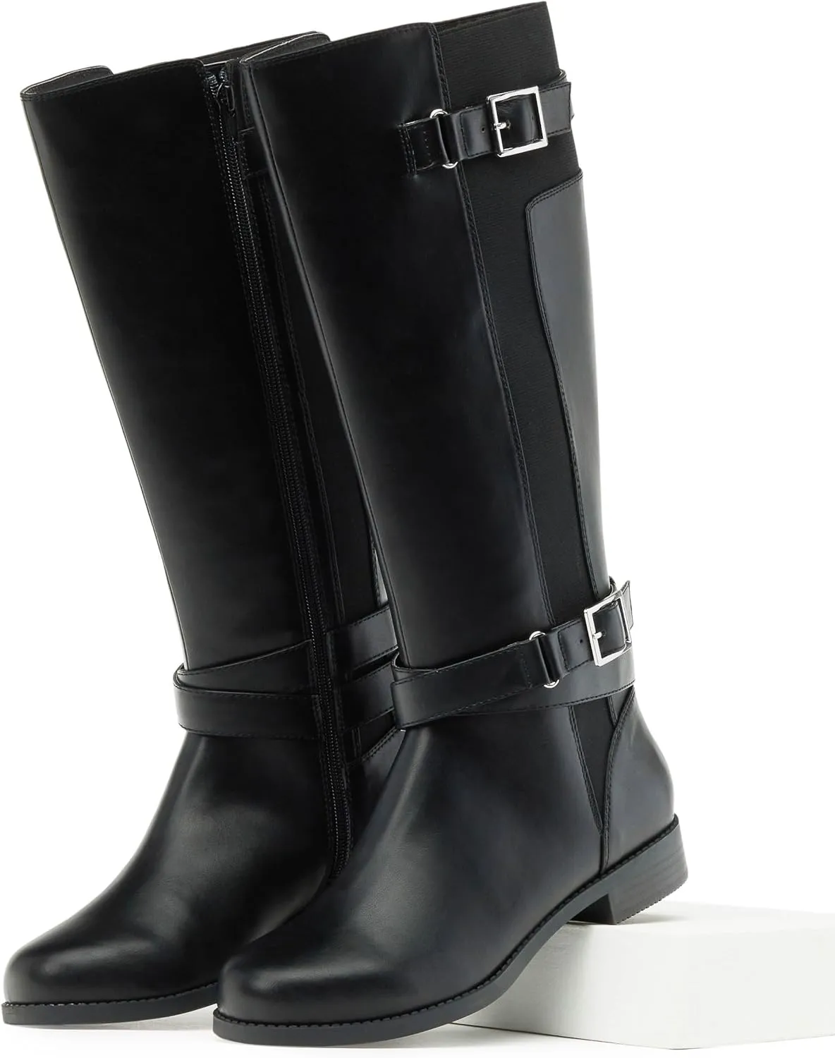 JustFab Noel Flat Boots for Women - Women's Boots, Riding Boots, Knee High Boots for Women, Womens Boots & Booties - Casual Boots for Women