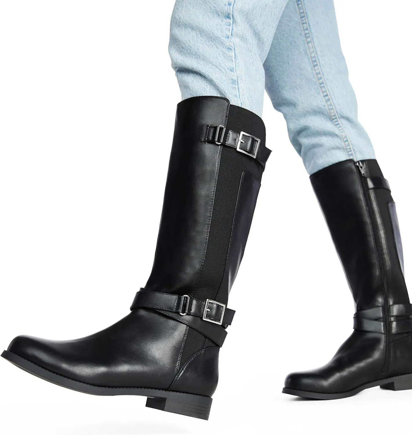 JustFab Noel Flat Boots for Women - Women's Boots, Riding Boots, Knee High Boots for Women, Womens Boots & Booties - Casual Boots for Women