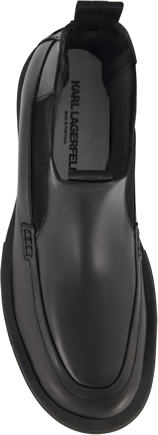KARL LAGERFELD Men's Apron Toe Chelsea Boot Combat