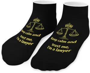 Keep Calm And Trust Me I Am A Lawyer Low Cut Ankle Socks Non Slip Invisible Liner Sock Pack Casual Socks For Men Women