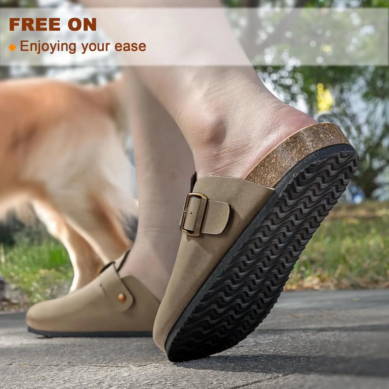 KEMISANT Women Clogs Mules Sandals Slippers Unisex-Crease-Resist Water Proof Upper Cushioned Footbed