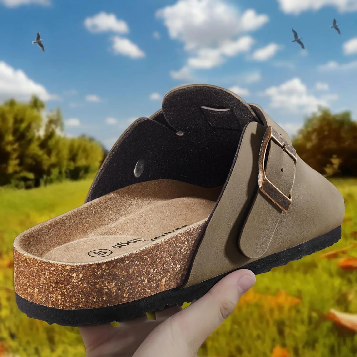 KEMISANT Women Clogs Mules Sandals Slippers Unisex-Crease-Resist Water Proof Upper Cushioned Footbed