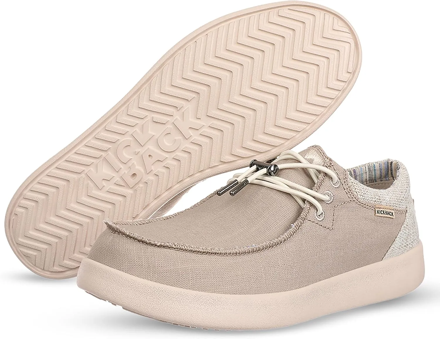 Kickback Haven Shoes - Men's Moccasins - Lightweight Lace Up Mens Smart Casual Shoes - All Day Comfort Mens Canvas Shoes - Men's Slip On Shoes