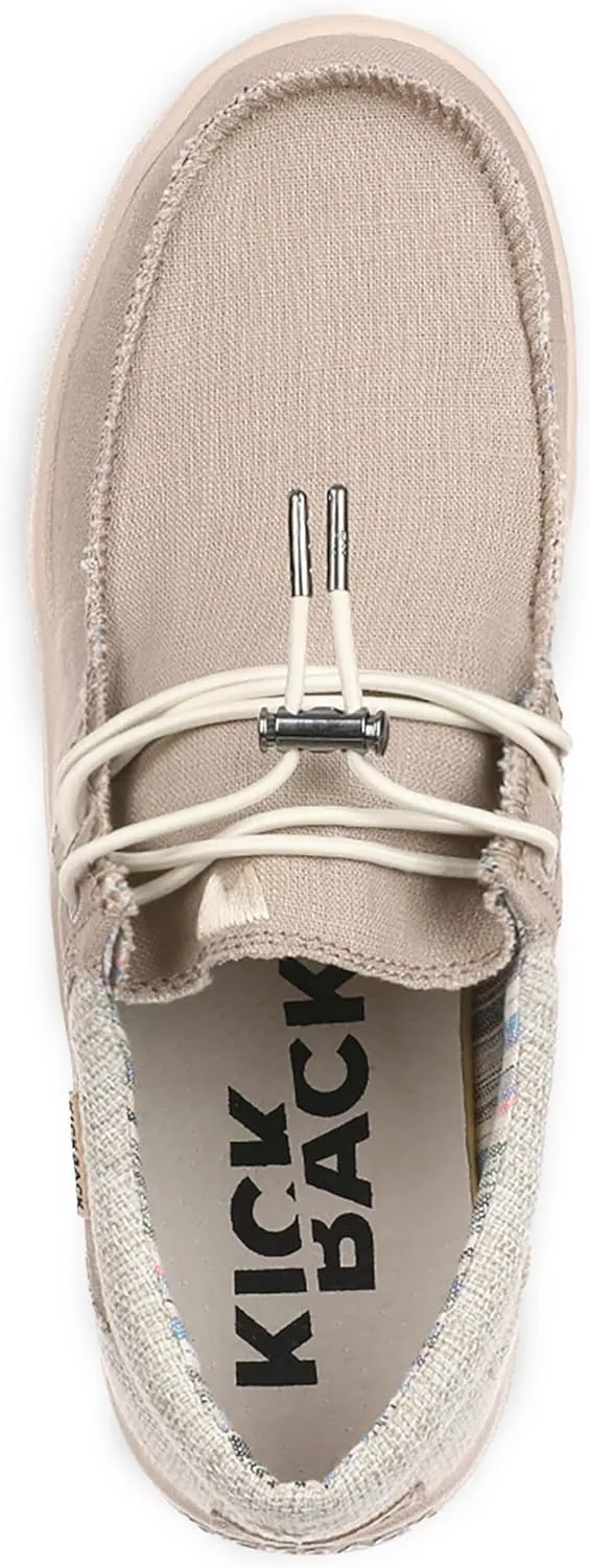 Kickback Haven Shoes - Men's Moccasins - Lightweight Lace Up Mens Smart Casual Shoes - All Day Comfort Mens Canvas Shoes - Men's Slip On Shoes
