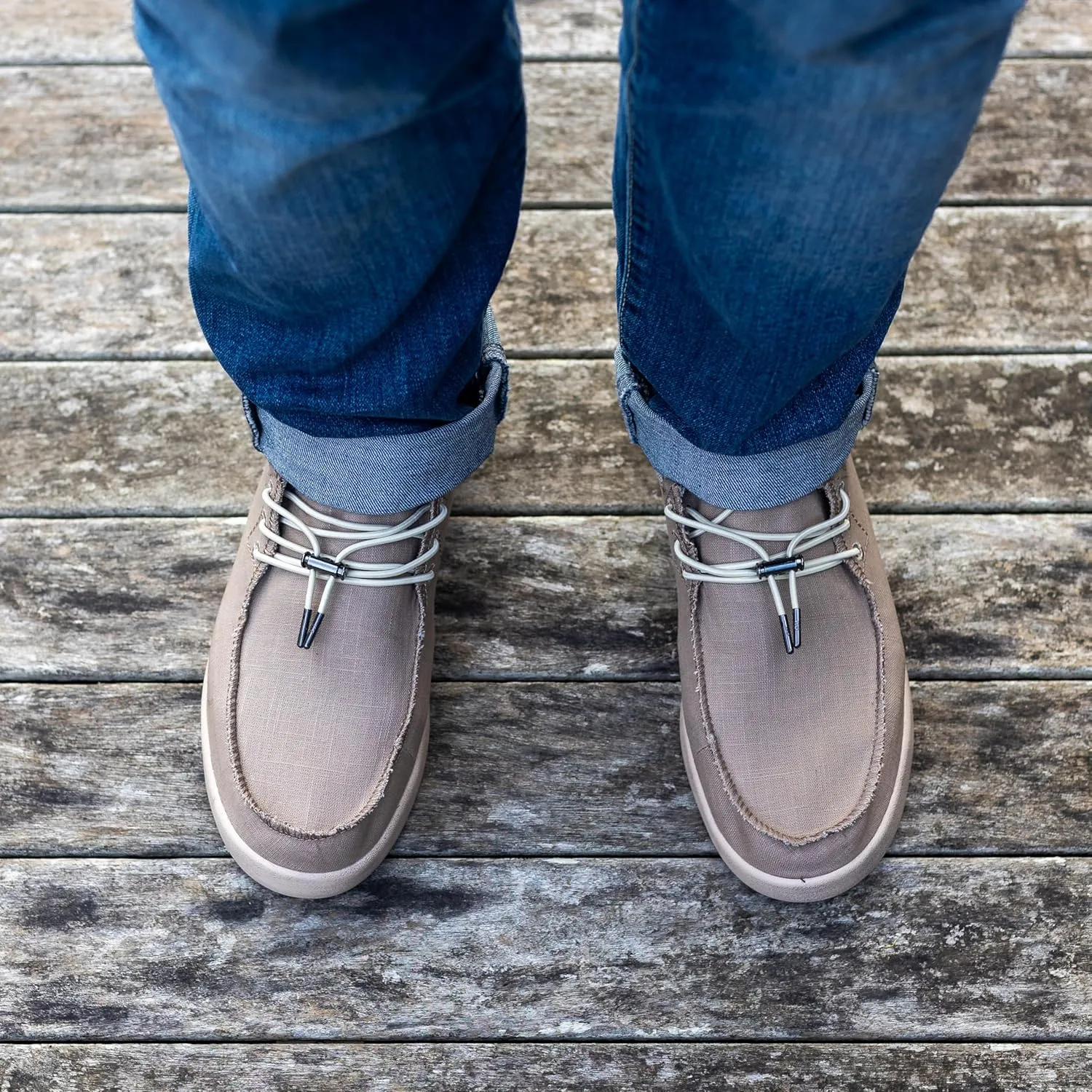 Kickback Haven Shoes - Men's Moccasins - Lightweight Lace Up Mens Smart Casual Shoes - All Day Comfort Mens Canvas Shoes - Men's Slip On Shoes