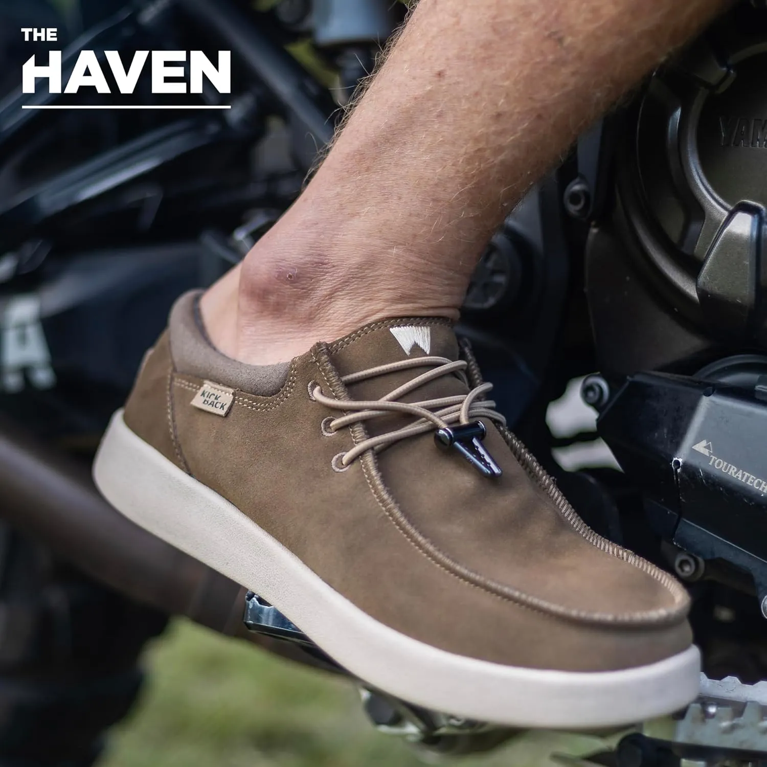 Kickback Haven Suede - Men's Loafers & Moccasins - Lightweight Lace Up Mens Smart Casual Shoes - All Day Comfort Mens Leather Shoes - Men's Slip On Shoes
