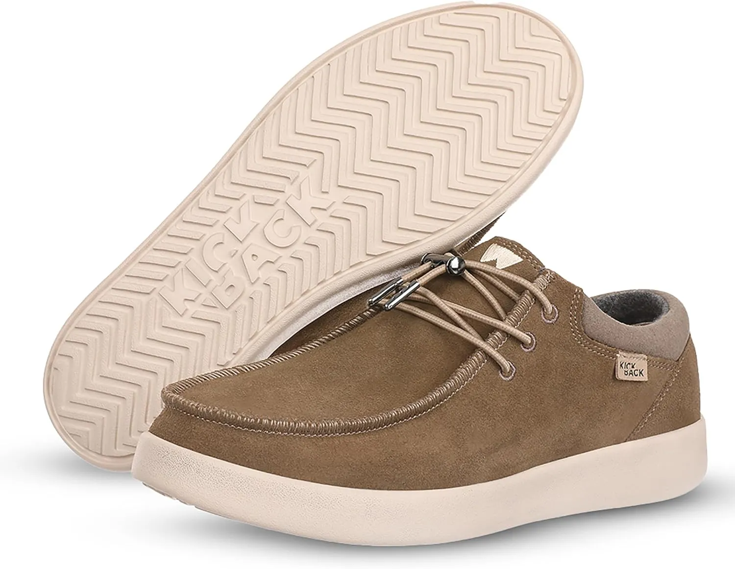 Kickback Haven Suede - Men's Loafers & Moccasins - Lightweight Lace Up Mens Smart Casual Shoes - All Day Comfort Mens Leather Shoes - Men's Slip On Shoes