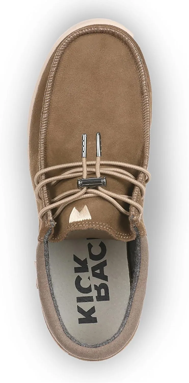 Kickback Haven Suede - Men's Loafers & Moccasins - Lightweight Lace Up Mens Smart Casual Shoes - All Day Comfort Mens Leather Shoes - Men's Slip On Shoes
