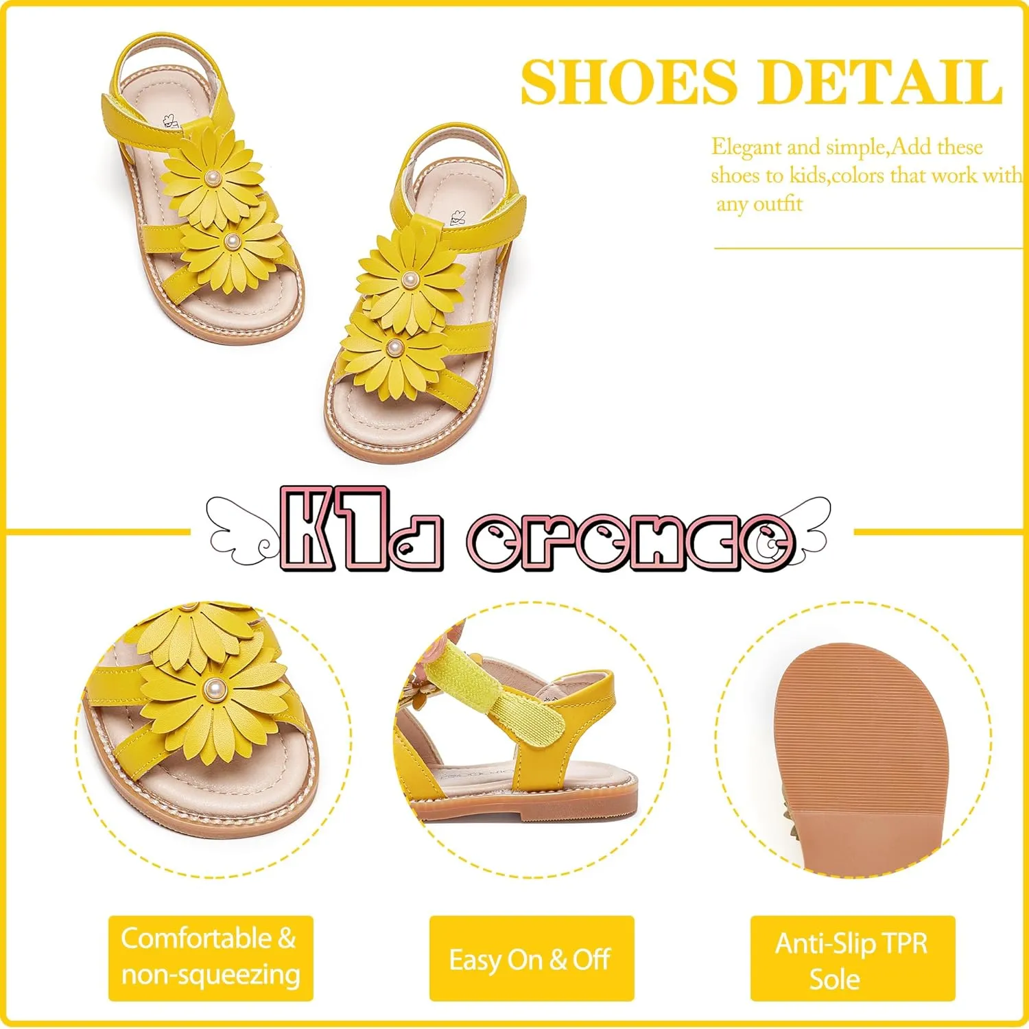 Kiderence Toddler Girls Sandals Little Girls Kids Shoes Girls Sandals Toddler