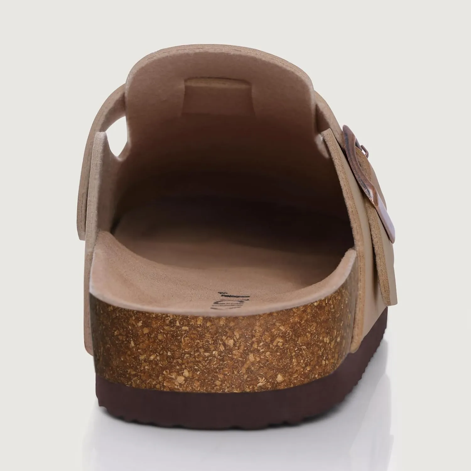 KIDMI Women's Cork Footbed Clogs Leather Mules Comfort Potato Shoes with Arch Support