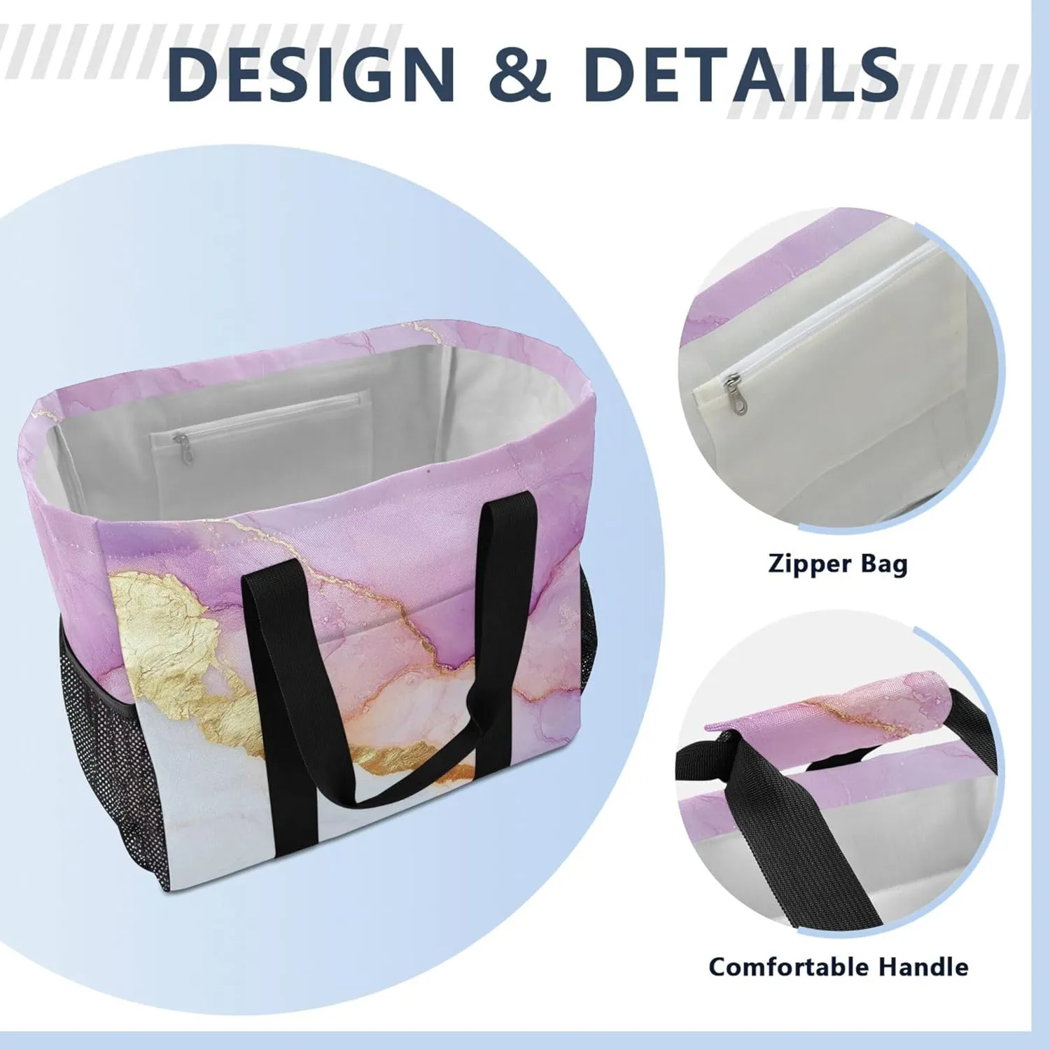 KLL Utility Totes Canvas Collapsable Water Resistant Reusable Grocery Bags