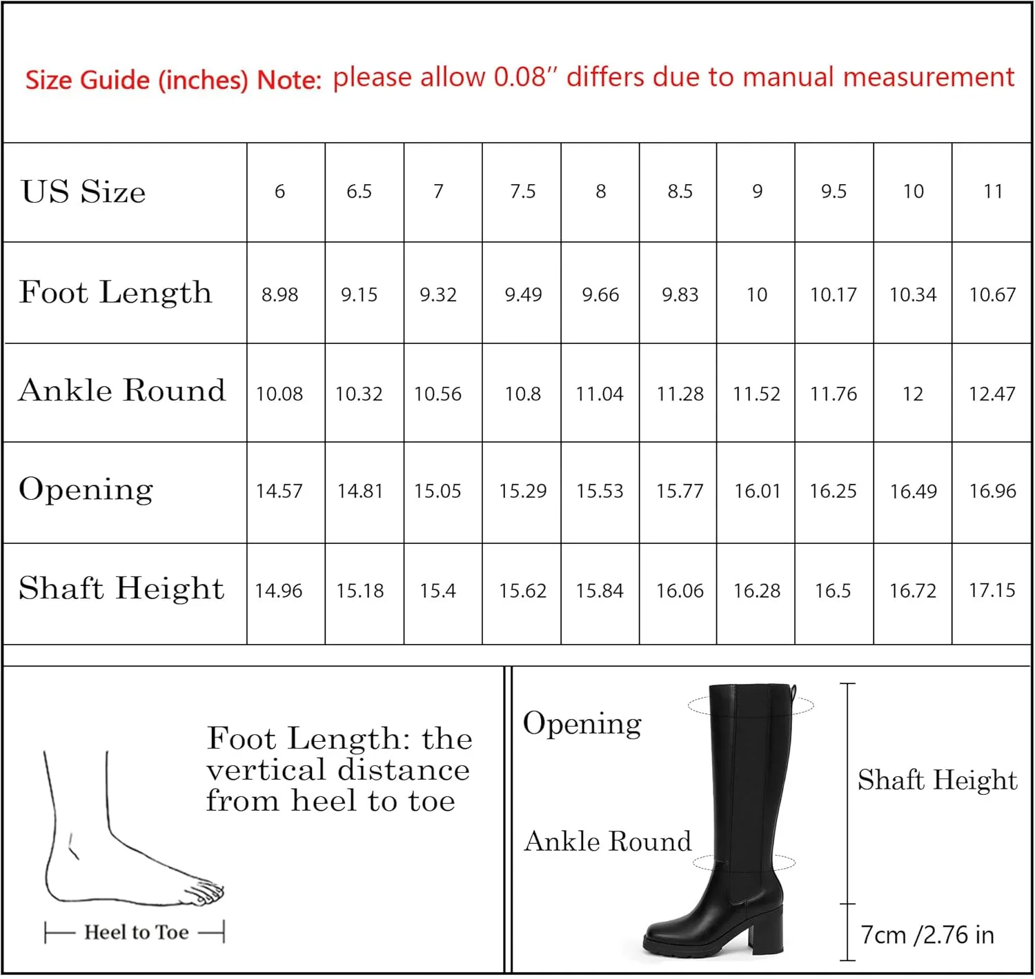 Knee High Boots Women Chelsea Platform Chunky Boots Slip on Faux Leather Square Toe Fall Long Tall Boots for Women