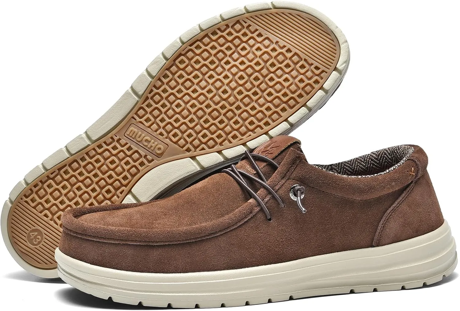 KONA & Chukka Men's Loafers Casual Slip-On Business Casual Shoes- Lightweight and Breathable Slip-On Lace Men's Suede Loafers Sneakers
