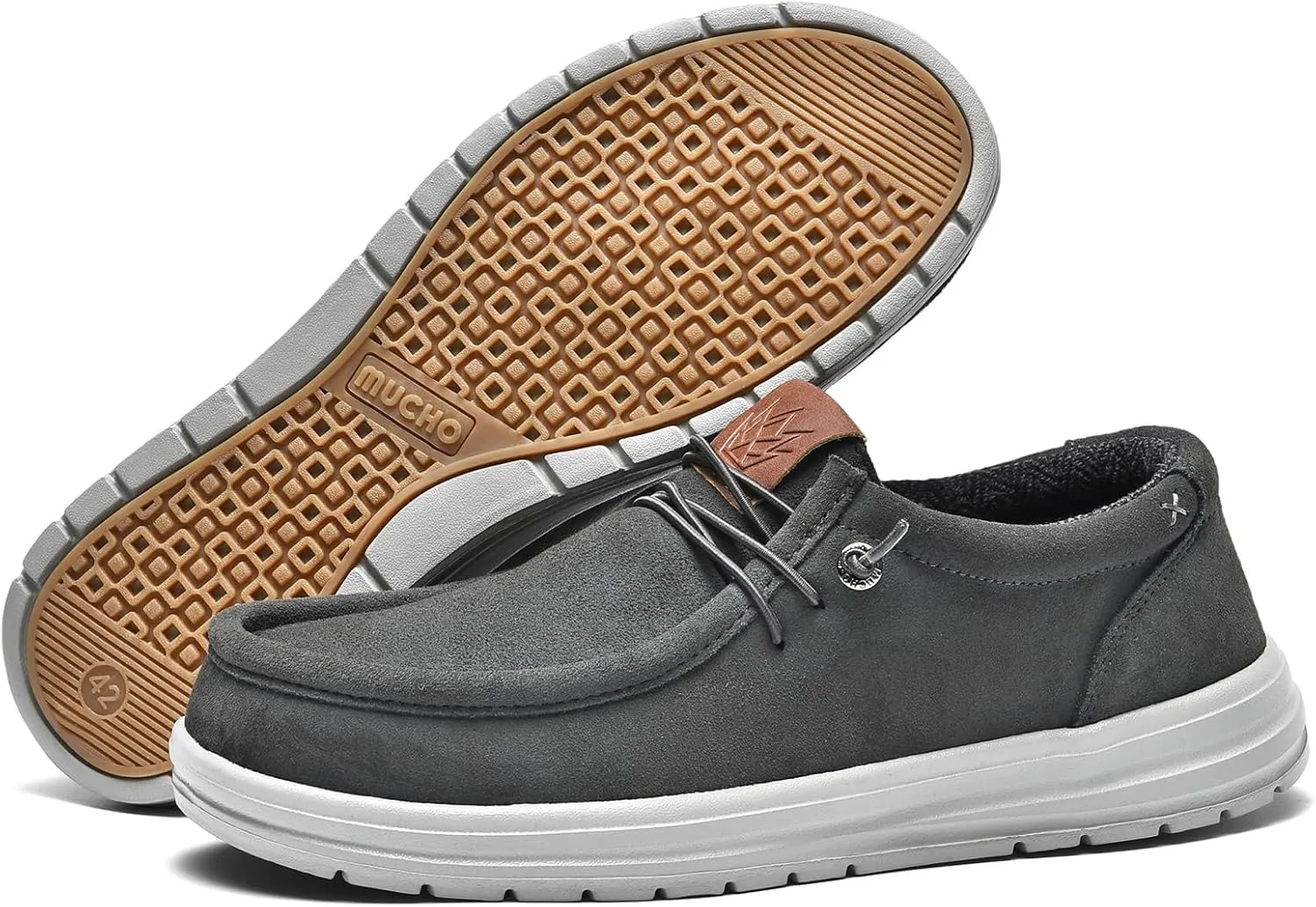 KONA & Chukka Men's Loafers Casual Slip-On Business Casual Shoes- Lightweight and Breathable Slip-On Lace Men's Suede Loafers Sneakers