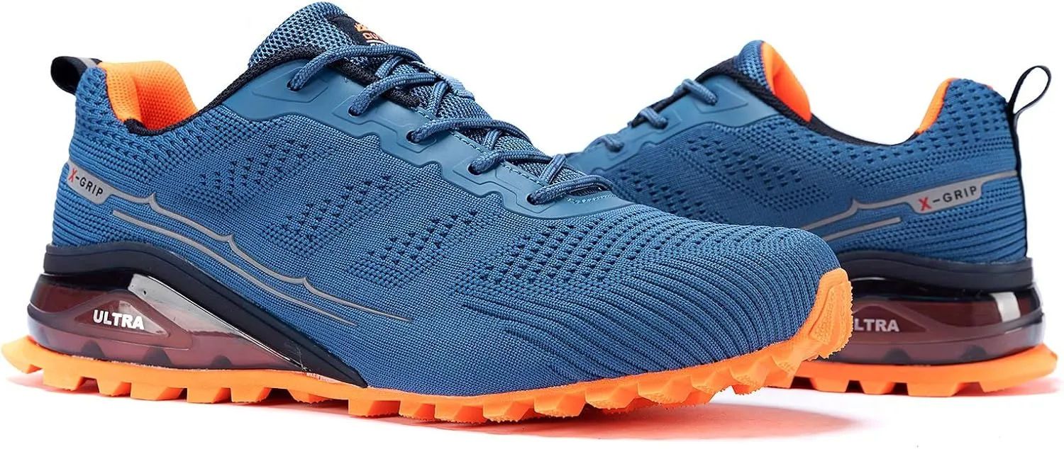 Kricely Men's Trail Running Shoes Fashion Walking Hiking Sneakers for Men Tennis Cross Training Shoe Outdoor Snearker Mens Casual Workout Footwear