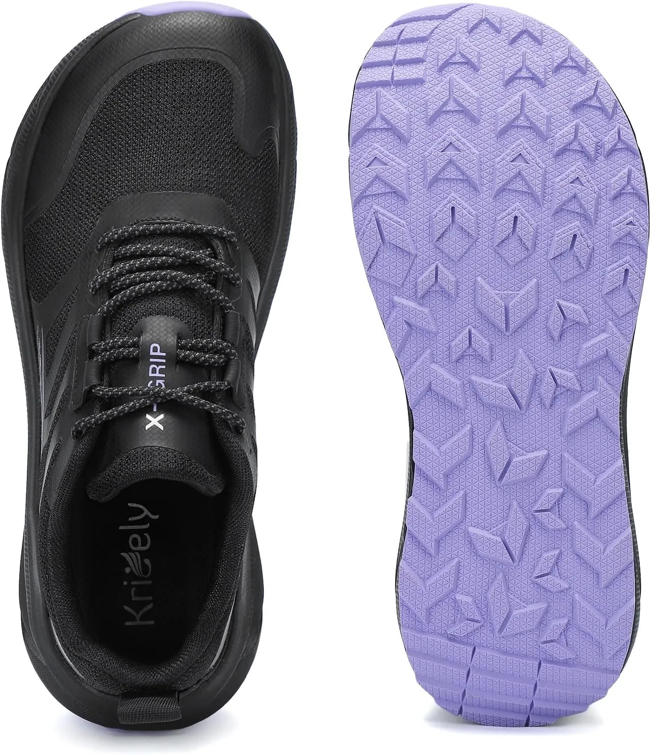 Kricely Men's Trail Running Shoes Wide Toe Box Shoes for Men Walking Sneakers