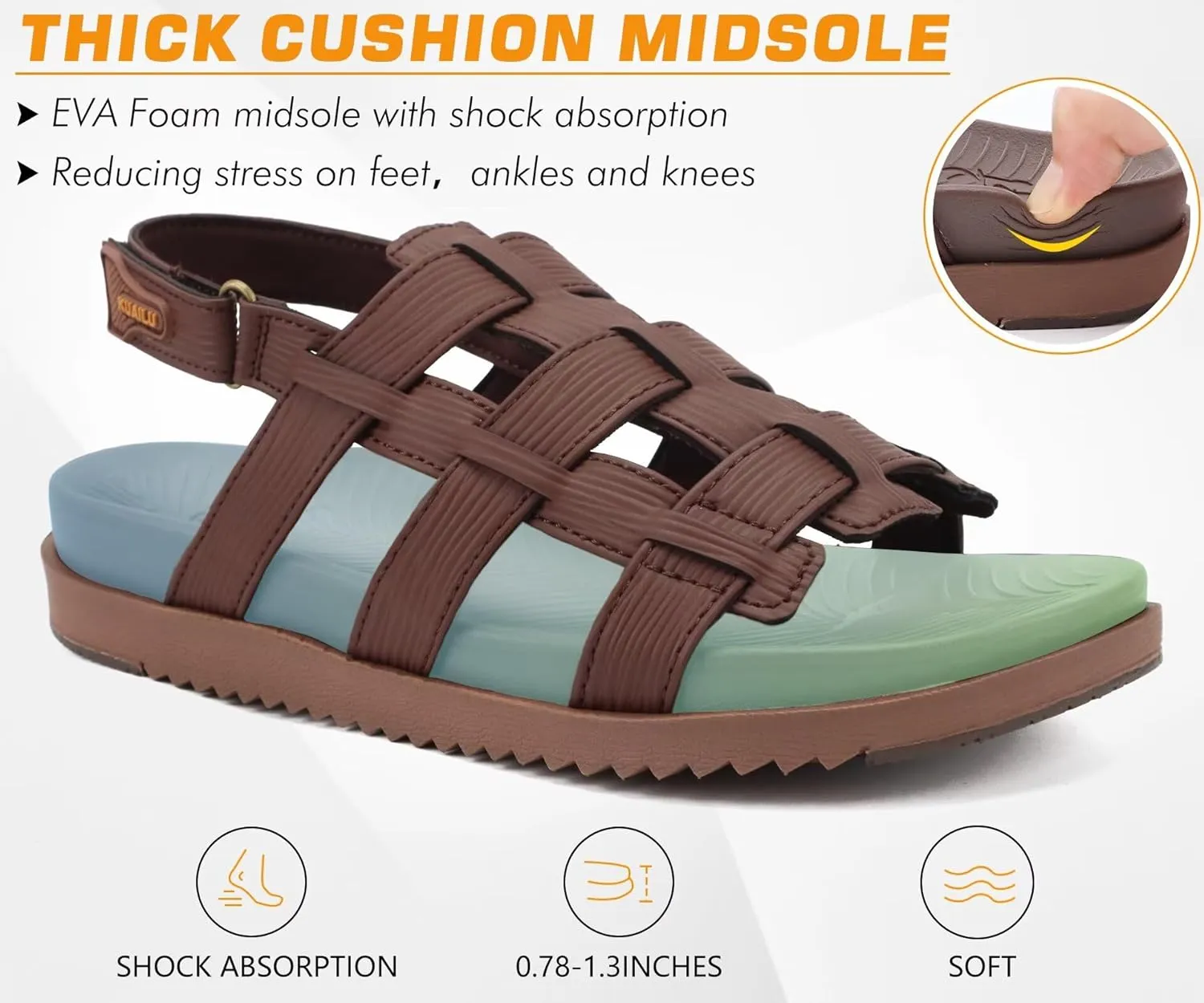 KuaiLu Womens Fashion Orthopedic Walking Sandals for Women 2025 Arch Support Sandles Comfort Plantar Fasciitis Recovery Cushion Summer Travel Outdoor Hiking Open Toe Water Shoes Woman Size US5-11