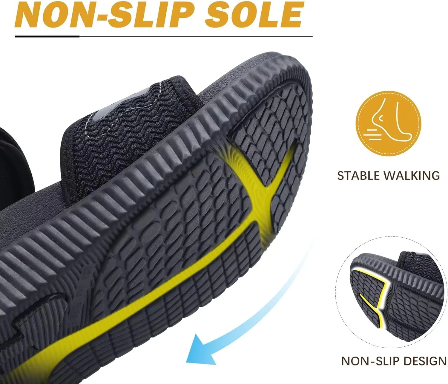 KuaiLu Womens Orthopedic Walking Sandals Ladies Recovery Sport Thick Athletic Cushion Outdoor Hiking Water Sandles Adjustable Strap Sandals with Comfortable Plantar Fasciitis Arch Support