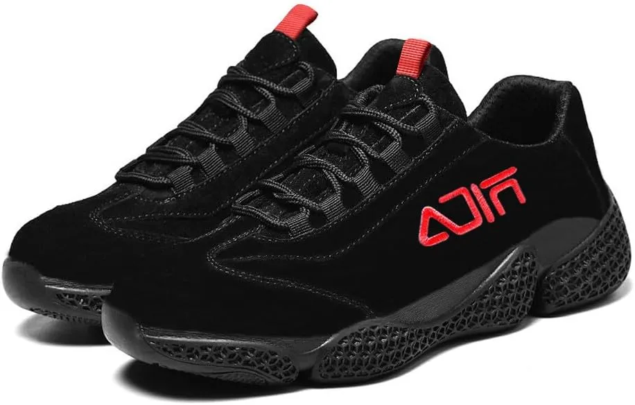 KUNWFNIX Steel Toe Sneakers for Men Women Lightweight Safety Shoes Comfortable Puncture Proof Slip On Composite Toe Work Shoes