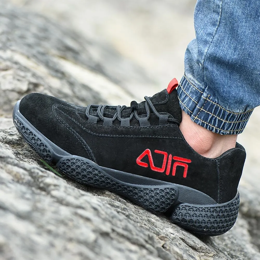 KUNWFNIX Steel Toe Sneakers for Men Women Lightweight Safety Shoes Comfortable Puncture Proof Slip On Composite Toe Work Shoes