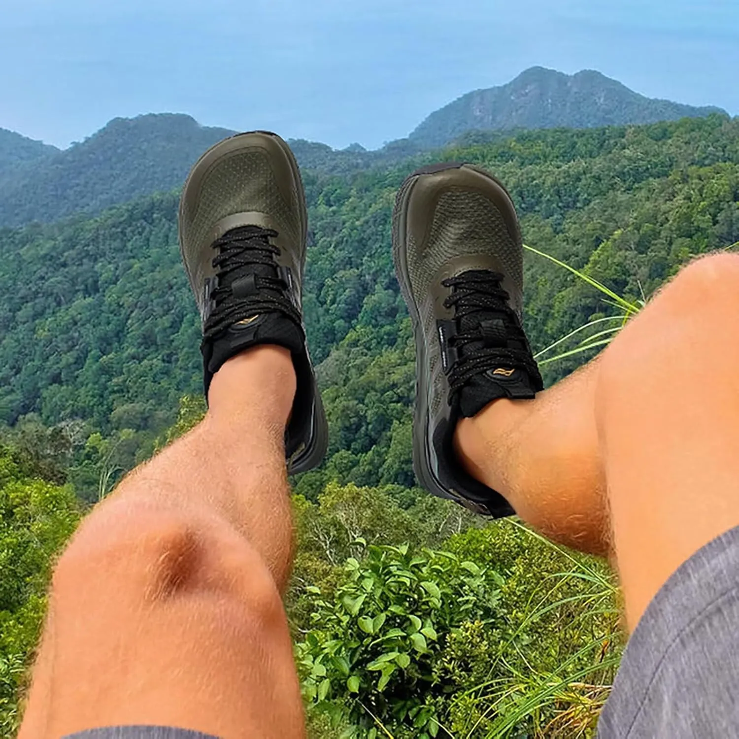 Lamincoa Wide Men's Sneakers Hiking Walking Lightweight Breathable Shoe Non-Slip Outdoor Sports Trail Running Tennis Sneaker